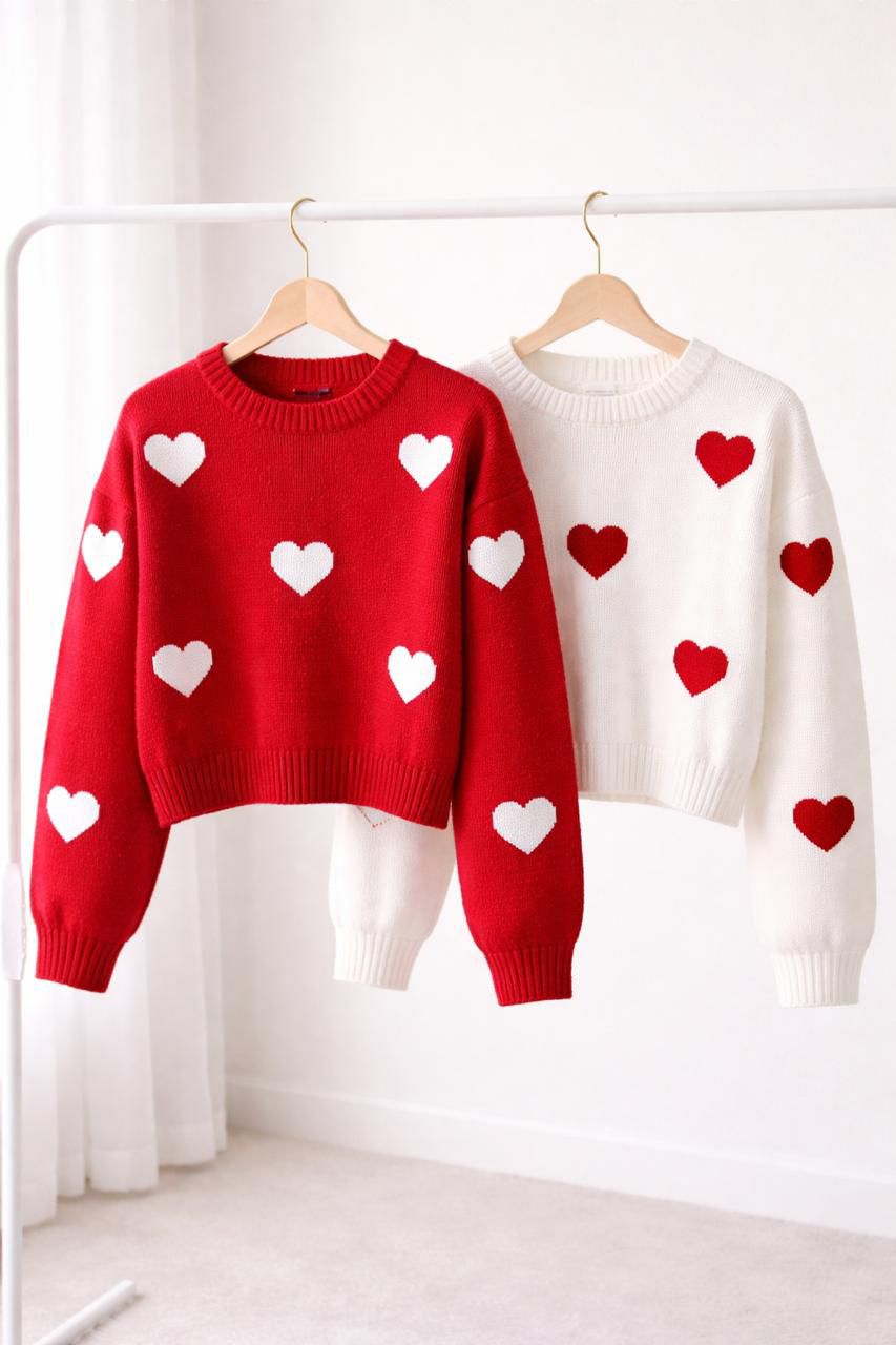 Buzo Corazon Tejido