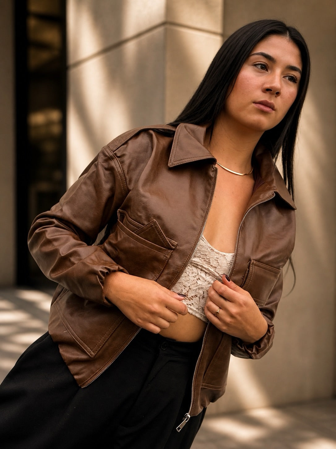 Chaqueta Cuero Pratto